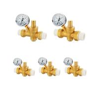 PPR Brass Pressure Reducing Valve Tap Water Pipeline Gauge Reduction Valves Heater Household Melt(Valve Without Gauge,PPR40)