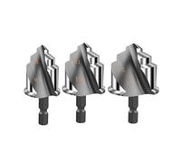 PPR Lifting Drill Bit for Water & Electrical Pipe Boring, Hole Expansion, and Thread Cutting - Hexagonal Shank, Metal Construction, Compatible with 1/2", 3/4", and 1" PPR/PVC Plastic Pipes (3pcs)