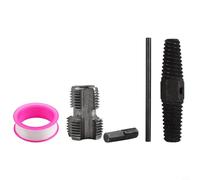 PPR Pipe Threading Tool for 1/2 in and 3/4 in Pipes, Dual Head PVC Thread Cutter with Built-in Screw Extractor, Metal Water Pipe Inner(B)