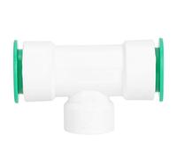 PPR Plastic 32mm PushIn Water Pipe Tee Connector with 3/4 Female Thread - Durable Plumbing Fittings, Easy Installation, Compatible with PPR PE PVC Pipes