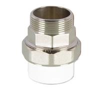 PPR Water Pipe Connectort Union Connector Outer Wire Copper Joint Brass Nickel Plated Heater Valves Household Fittings(50PPR-1.5 Inch)