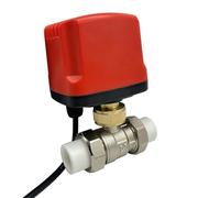 PPR20/25/32/40/50 PPR Hot Melt Double Union Motorized Ball Valve 2-Wire/3-Wire Waterproof IP65 Electric Ball Valve 12V 24V 220V(DC12V_CR02)