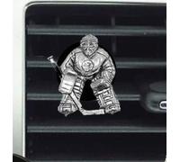 ppsp12 Ice Hockey Net Minder Pewter Design on an Air Freshener Vent Clip Kit Decoration Car van truck Mini Bus