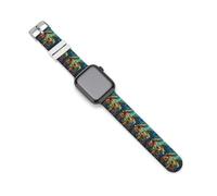 Ppsychedelic Pirates Skull Sport Silicone Watch Band Compatible with IWatch Waterproof Replacement Strap for Men Women