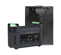 PPT Powerpack Pro 2000 Portable Power Station with 120W 12V Semi Flexible Solar Panel
