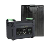 PPT Powerpack Pro 2000 Portable Power Station with 80W 12V Semi Flexible Solar Panel