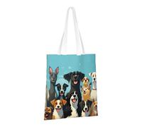 PPTHSNVB A large group of dogs Canvas Tote Bag for Women Reusable Shopping Grocery Bags with Handles Cloth bags