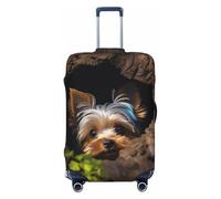 PPTHSNVB A little Yorkshire terrier Luggage Covers for Suitcase Elastic Suitcase Cover Protector Dustproof Anti-Scratch Thicken Travel Luggage Cover Washable Baggage Covers Fit 18-32 Inch Luggage