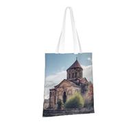 PPTHSNVB Armenian Church Canvas Tote Bag for Women Reusable Shopping Grocery Bags with Handles Cloth bags