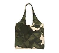 PPTHSNVB Army camouflage Canvas Tote Bag for Women Reusable Shopping Grocery Bags with Handles Cloth bags