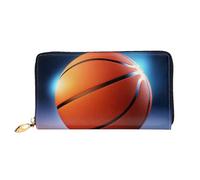 PPTHSNVB Beautiful Beach Sunset Women's Wallet Large Capacity Credit Card Holder Zip Phone Clutch Ladies Travel Purse, Basketball Ball, One Size, Classic