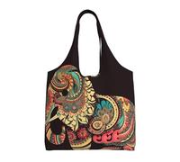 PPTHSNVB Beautiful Elephant Canvas Tote Bag for Women Reusable Shopping Grocery Bags with Handles Cloth bags
