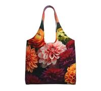 PPTHSNVB Beautiful Flowers Canvas Tote Bag for Women Reusable Shopping Grocery Bags with Handles Cloth bags