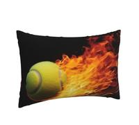 PPTHSNVB Burning Tennis Pictures Pillow Cases Microfiber Pillowcases with Hidden Zipper Super Soft Breathable Pillow Cover 12" x 18" Pillowcases Plush Pillow Shams Covers for All Seasons