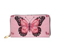 PPTHSNVB Cat Women's Wallet Large Capacity Credit Card Holder Zip Phone Clutch Ladies Travel Purse, Butterfly, One Size, Classic