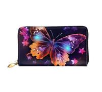 PPTHSNVB Cat Women's Wallet Large Capacity Credit Card Holder Zip Phone Clutch Ladies Travel Purse, Funny Butterfly, One Size, Classic