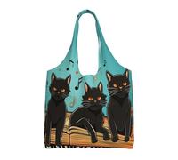 PPTHSNVB Cats lying on the piano keyboard Canvas Tote Bag for Women Reusable Shopping Grocery Bags with Handles Cloth bags