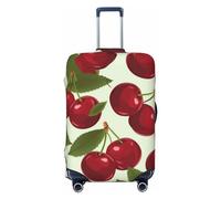 PPTHSNVB Cherry fruit Luggage Covers for Suitcase Elastic Suitcase Cover Protector Dustproof Anti-Scratch Thicken Travel Luggage Cover Washable Baggage Covers Fit 18-32 Inch Luggage, Black, M