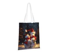 PPTHSNVB Christmas Snowmans Canvas Tote Bag for Women Reusable Shopping Grocery Bags with Handles Cloth bags