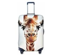 PPTHSNVB Clever Giraffe Luggage Covers for Suitcase Elastic Suitcase Cover Protector Dustproof Anti-Scratch Thicken Travel Luggage Cover Washable Baggage Covers Fit 18-32 Inch Luggage, Black, L