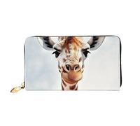 PPTHSNVB Coconut Palm Beach Women's Wallet Large Capacity Credit Card Holder Zip Phone Clutch Ladies Travel Purse, Clever Giraffe, One Size, Classic