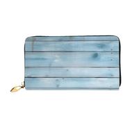 PPTHSNVB Colorful Candy Women's Wallet Large Capacity Credit Card Holder Zip Phone Clutch Ladies Travel Purse, Blue Wood, One Size, Classic