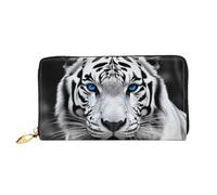 PPTHSNVB Colorful Candy Women's Wallet Large Capacity Credit Card Holder Zip Phone Clutch Ladies Travel Purse, Blue Eyed Tiger, One Size, Classic