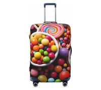 PPTHSNVB Colour Candy Luggage Covers for Suitcase Elastic Suitcase Cover Protector Dustproof Anti-Scratch Thicken Travel Luggage Cover Washable Baggage Covers Fit 18-32 Inch Luggage, Black, M