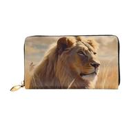 PPTHSNVB Construction helmets Women's Wallet Large Capacity Credit Card Holder Zip Phone Clutch Ladies Travel Purse, Prairie Lion, One Size, Classic