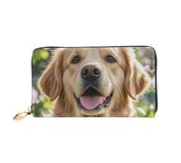 PPTHSNVB Cool Cheetah Leopard Women's Wallet Large Capacity Credit Card Holder Zip Phone Clutch Ladies Travel Purse, Golden Retriever, One Size, Classic