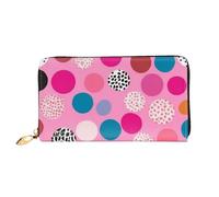 PPTHSNVB Crazy polka dots Women's Wallet Large Capacity Credit Card Holder Zip Phone Clutch Ladies Travel Purse, Crazy Polka Dots, One Size, Classic