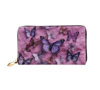PPTHSNVB Crazy polka dots Women's Wallet Large Capacity Credit Card Holder Zip Phone Clutch Ladies Travel Purse, All Butterflies, One Size, Classic