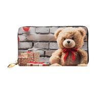 PPTHSNVB Crazy polka dots Women's Wallet Large Capacity Credit Card Holder Zip Phone Clutch Ladies Travel Purse, Cute Bear Valentine Gift, One Size, Classic