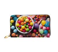 PPTHSNVB Cute Cow Women's Wallet Large Capacity Credit Card Holder Zip Phone Clutch Ladies Travel Purse, Colour Candy, One Size, Classic