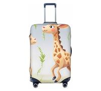 PPTHSNVB Cute Giraffe Luggage Covers for Suitcase Elastic Suitcase Cover Protector Dustproof Anti-Scratch Thicken Travel Luggage Cover Washable Baggage Covers Fit 18-32 Inch Luggage, Black, L