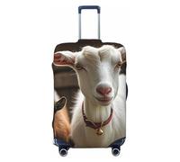 PPTHSNVB Cute Goat Luggage Covers for Suitcase Elastic Suitcase Cover Protector Dustproof Anti-Scratch Thicken Travel Luggage Cover Washable Baggage Covers Fit 18-32 Inch Luggage, Black, L