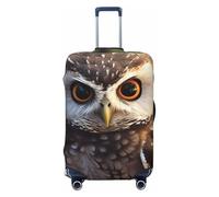 PPTHSNVB Cute Owl Luggage Covers for Suitcase Elastic Suitcase Cover Protector Dustproof Anti-Scratch Thicken Travel Luggage Cover Washable Baggage Covers Fit 18-32 Inch Luggage, Black, XL