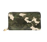 PPTHSNVB Cute white tiger Women's Wallet Large Capacity Credit Card Holder Zip Phone Clutch Ladies Travel Purse, Army Camouflage, One Size, Classic