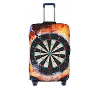 PPTHSNVB Dart Board Luggage Covers for Suitcase Elastic Suitcase Cover Protector Dustproof Anti-Scratch Thicken Travel Luggage Cover Washable Baggage Covers Fit 18-32 Inch Luggage, Black, L