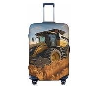 PPTHSNVB Farm Tractor Harvest Luggage Covers for Suitcase Elastic Suitcase Cover Protector Dustproof Anti-Scratch Thicken Travel Luggage Cover Washable Baggage Covers Fit 18-32 Inch Luggage, Black, L