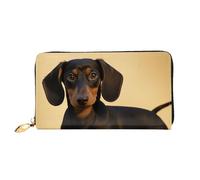 PPTHSNVB Farm Tractor Harvest Women's Wallet Large Capacity Credit Card Holder Zip Phone Clutch Ladies Travel Purse, A Cute Dachshund, One Size, Classic