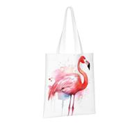 PPTHSNVB Flamingo Watercolor Canvas Tote Bag for Women Reusable Shopping Grocery Bags with Handles Cloth bags