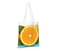 PPTHSNVB Fresh Orange Fruit Canvas Tote Bag for Women Reusable Shopping Grocery Bags with Handles Cloth bags