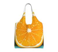 PPTHSNVB Fresh Orange Fruit Canvas Tote Bag for Women Reusable Shopping Grocery Bags with Handles Cloth bags