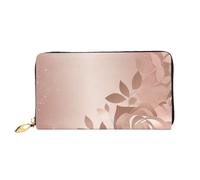 PPTHSNVB golden retriever Women's Wallet Large Capacity Credit Card Holder Zip Phone Clutch Ladies Travel Purse, Rose Gold Wallpaper, One Size, Classic
