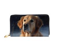 PPTHSNVB golden retriever Women's Wallet Large Capacity Credit Card Holder Zip Phone Clutch Ladies Travel Purse, Golden Retriever, One Size, Classic