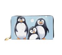 PPTHSNVB Green Frog Women's Wallet Large Capacity Credit Card Holder Zip Phone Clutch Ladies Travel Purse, Cute Penguins, One Size, Classic