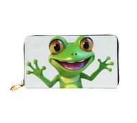 PPTHSNVB Green Frog Women's Wallet Large Capacity Credit Card Holder Zip Phone Clutch Ladies Travel Purse, Green Frog, One Size, Classic