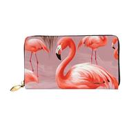 PPTHSNVB Green Frog Women's Wallet Large Capacity Credit Card Holder Zip Phone Clutch Ladies Travel Purse, Flamingo, One Size, Classic
