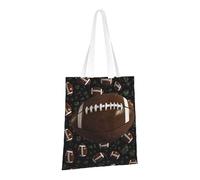 PPTHSNVB Green Tropical Jungle Plant Canvas Tote Bag for Women Reusable Shopping Grocery Bags with Handles Cloth bags, Football Green, One Size